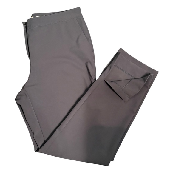 Lafayette 148 Waldorf Slim Slit Ankle Pants Gray Tapered Stretch 12 - Picture 8 of 9